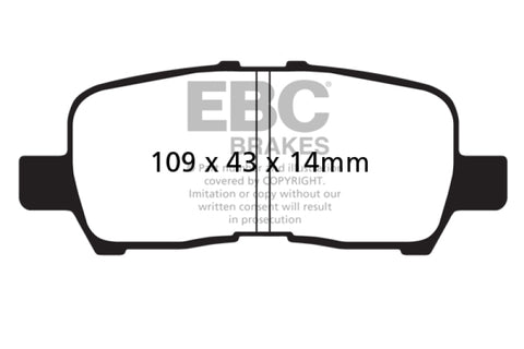 EBC 05-09 Buick Allure (Canada) 3.6 Greenstuff Rear Brake Pads - DP21684