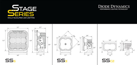 Diode Dynamics 17-22 Ford F250/F350/F450/F550 Super Duty Stage Series Backlit Ditch Light Kit - DD7551P