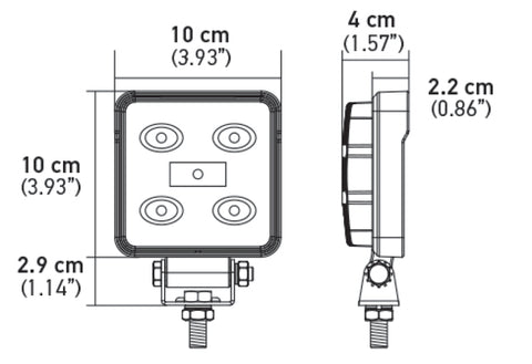 Hella ValueFit Work Light 4SQ LED MV CR LT - 357107001
