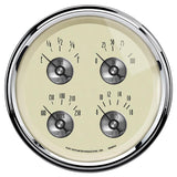 AutoMeter Gauge Quad 5in. 0 Ohm(e) to 90 Ohm(f) Elec Prestige Antique. Ivory - 2009