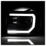Spyder 07-13 GMC Sierra 1500-3500 Ver 2 Proj Headlights - DRL LED - All Blk PRO-YD-GS07V2-LBDRL-BKV2 - 5086037