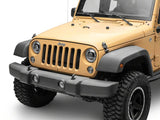 Raxiom 07-08 Jeep Wrangler JK Hi Output LED Headlights/Angel Eye DRL- Black Housing- Clear Lens - J211420