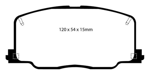 EBC 90-91 Lexus ES250 2.5 Yellowstuff Front Brake Pads - DP4725R