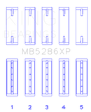 King Engine Bearings Toyota 1UZ-FE/2UZ-FE/3UZ-FE (Size STD) Performance Main Bearing Set - MB5286XP