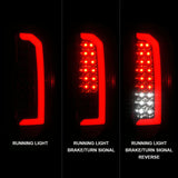 ANZO 15-21 GMC Canyon Full LED Tail Lights w/ Red Lightbar Black Housing Smoke Lens - 311435