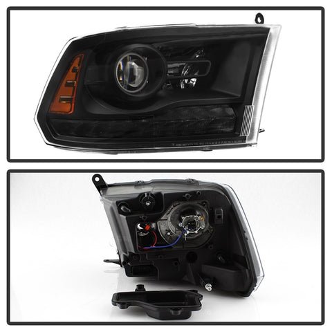 xTune Dodge Ram 13-17 ( w/ Factory Projector LED) Projector Headlight - Black HD-JH-DR13-P-BK - 9040238