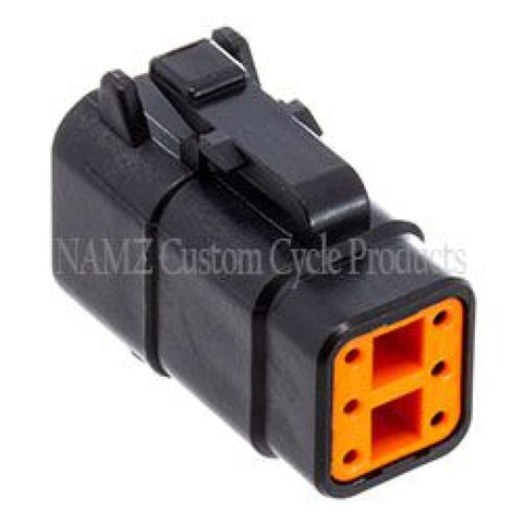 NAMZ Deutsch DTM 6-Position Plug w/6 Stamped Terminals & Wedgelock - Black (HD 74116-98BK) - MDP-6B