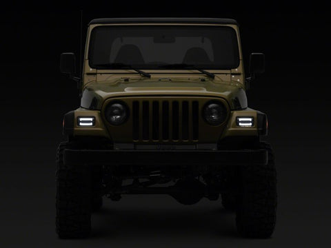 Raxiom 97-06 Jeep Wrangler TJ Axial Series LED Sequential Cornering Lights- Smoked - J211784
