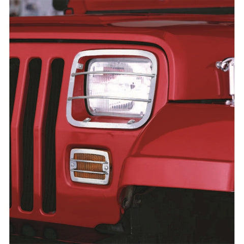 Rugged Ridge 87-95 Jeep Wrangler YJ Stainless Steel Headlight / Turn Signal Euro Guard Set - 11142.03