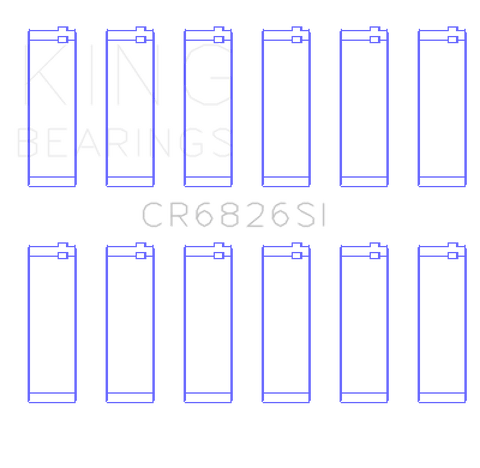 King Engine Bearings Holden 175/190 3.6L (Size +1.0mm) Connecting Rod Bearing Set - CR6826SI1.0