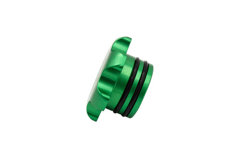 Fleece Performance 13-18 Dodge Cummins Green Anodized Billet Fuel Cap - FPE-FC-1316-GRN