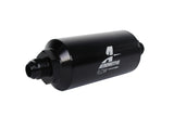 Aeromotive In-Line Filter - (AN -8 Male) 40 Micron Stainless Mesh Element Bright Dip Black Finish - 12378