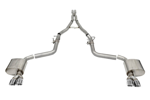 Corsa 15-23 Challenger SRT/Hellcat/Demon/Redeye 2.75in Valved CB DR Exit w/ Twin 3.5in Pol Pro Tips - 21070