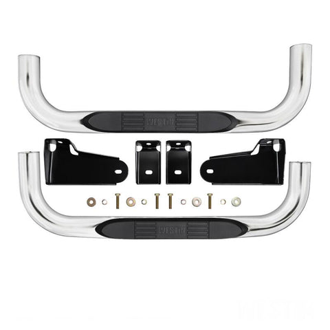 Westin 19-20 Chevy/GMC Silverado/Sierra 1500 Regular Cab E-Series 3 Nerf Step Bars - Stainless Steel - 23-4110