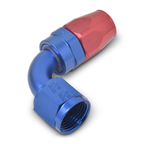 Russell Performance -16 AN Red/Blue 90 Degree Full Flow Hose End - 610200