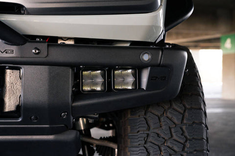 DV8 Offroad 21-22 Ford Bronco Factory Bumper Pocket Light Mount (Pair) 3in LED Pod Lights - LBBR-05