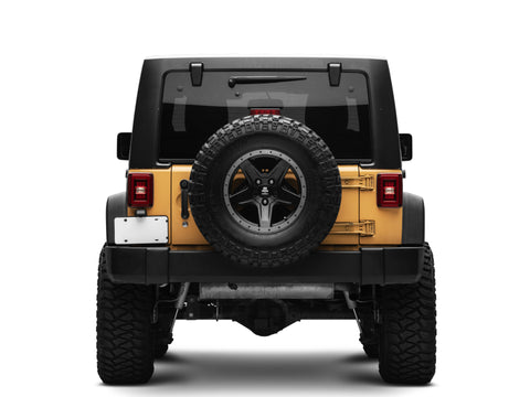 Raxiom 07-18 Jeep Wrangler JK JL Style LED Tail Lights- Black Housing - Red Lens - J133626