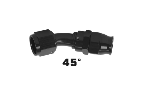 Aeromotive PTFE Hose End - AN-06 - 45 Deg - Black Anodized - 15351