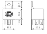 Hella Relay Mini Iso 5 Pole 24V Spdt Res Bkt - 933332161
