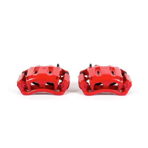 Power Stop 05-12 Ford F-350 Super Duty Front Red Calipers w/Brackets - Pair - S4996