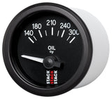 Autometer Stack 52mm 140-300 Deg F 1/8in NPTF Electric Oil Temp Gauge - Black - ST3210
