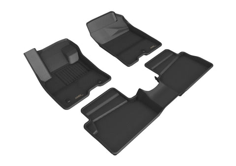3D MAXpider 2022 Ford Maverick Hybrid Kagu 1st & 2nd Row Floormat - Black - L1FR14401509