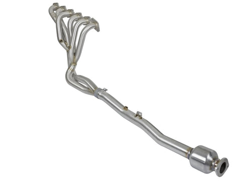 aFe Power Twisted Steel Long Tube Header & Connection Pipes (Street Series) 01-16 Nissan Patrol - 48-36105-YC