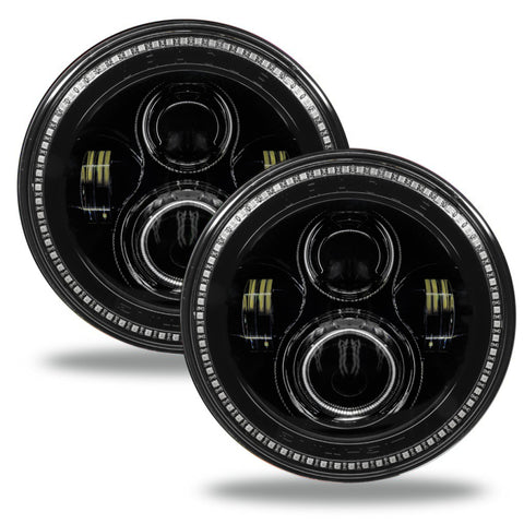 Oracle 7in High Powered LED Headlights - Black Bezel - Dynamic - Dynamic - 5769-332