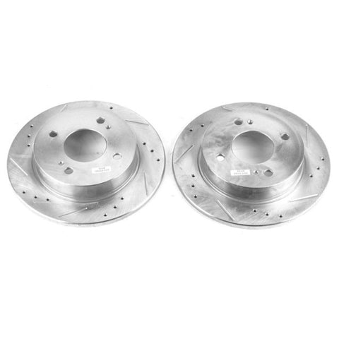 Power Stop 91-96 Infiniti G20 Rear Evolution Drilled & Slotted Rotors - Pair - JBR553XPR