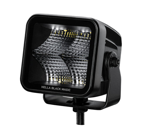 Hella Universal Black Magic 3.2in L.E.D. Cube Kit - Flood Beam (Short Range) - 358176811