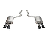 Corsa 24+ Ford Mustang Dark Horse 5.0L 3in Dual Rear Axle-Back w/Twin 4.5in Black PVD Slash Tips - 21267BLK