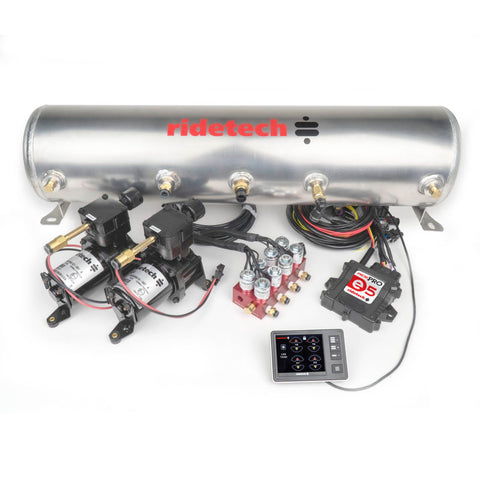 Ridetech RidePro E5 Air Ride Suspension Control System 5 Gallon Dual Compressor 1/4in Valves - 30534100
