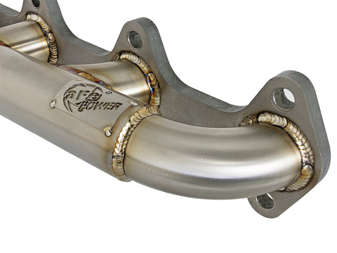 aFe Twisted Steel Header Turbo Manifold (T4) 98.5-02 Dodge Diesel Trucks L6 5.9L (td) - 48-32019