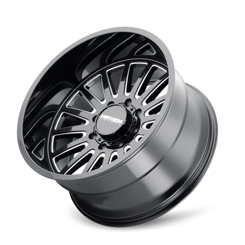 Mayhem 8114 Utopia 20x9 / 8x165.1 BP / 18mm Offset / 125.2mm Hub Black w/ Milled Spokes Wheel - 8114-2981BM18