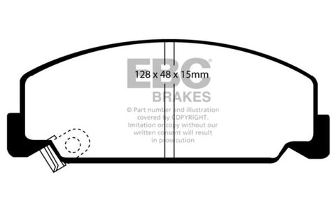 EBC 93-95 Honda Civic Coupe 1.5 DX Yellowstuff Front Brake Pads - DP4911R