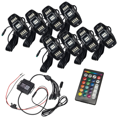 Oracle Underbody RGB+W Wheel Well Rock Light Kit - 8 PCS - ColorSHIFT - 5895-339-8