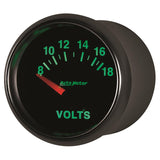 Autometer GS 52mm 8-18 Volts Short Sweep Electronic Voltmeter Gauge - 3892