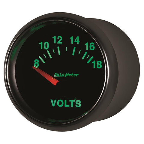 Autometer GS 52mm 8-18 Volts Short Sweep Electronic Voltmeter Gauge - 3892