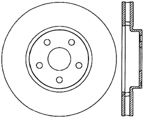 StopTech Sport Slotted (CRYO) 92-95 Toyota MR2 Front Left Slotted Rotor - 126.44095CSL