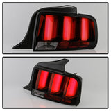 Spyder 05-09 Ford Mustang (Red Light Bar) LED Tail Lights - Smoke ALT-YD-FM05V3-RBLED-SM - 5086723