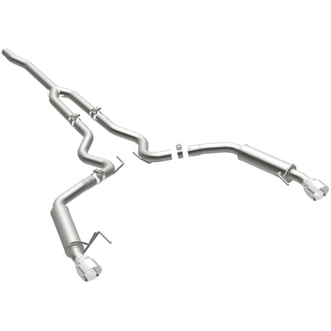 MagnaFlow Cat-Back 15-16 Ford Mustang 2.3L L4 Competition SS 3in Dual Split Rear 4.5in Black Tips - 19256
