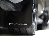Rally Armor 08-10 Subaru WRX / 08-11 Impreza 2.5i (Hatch/Sedan) Black UR Mud Flap w/White Logo - MF6-UR-BLK/WH