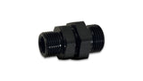 Vibrant -8AN ORB Male to Male Union Adapter - Anodized Black - 16982