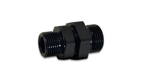 Vibrant -8AN ORB Male to Male Union Adapter - Anodized Black - 16982