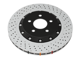 DBA 18-21 Subaru WRX STI Front 5000 Series 2-Piece Drilled Rotor w/Black Hat - DBA53050BLKXD-10