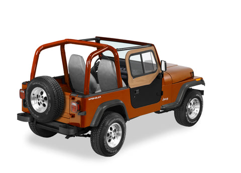 Bestop 88-95 Jeep Wrangler YJ Upper Door Sliders Spice Single Sliding Window) - 51785-37