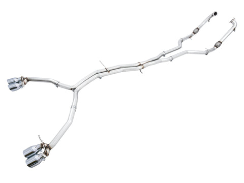 AWE Tuning Audi B9 S5 Coupe 3.0T Track Edition Exhaust - Chrome Silver Tips (102mm) - 3010-42064