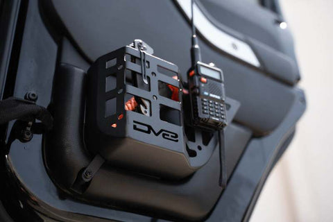 DV8 Offroad 11-18 Jeep Wrangler JK 4 Door Only Rear Door Pocket Molle Panels - Black - MPJK-06