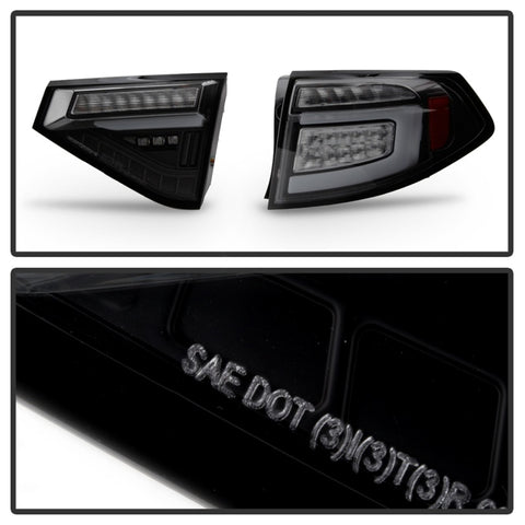 Spyder 08-14 Subara Impreza WRX Hatchback LED Tail Lights Seq Signal Blk Smoke ALT-YD-SI085D-SEQ-BSM - 5086747