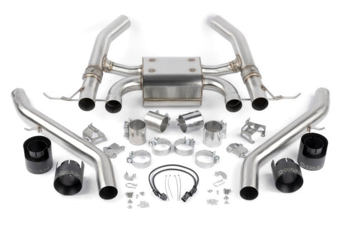Dinan 21-27 BMW M3/M4 (G80/G82/G83) Valved Axleback Exhaust System - Black Tips - D660-0093-BLK